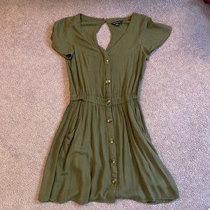 Mid-length sage green dress from American Eagle